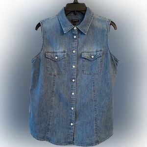 Talbot's Sleeveless Demin shirt Size 10